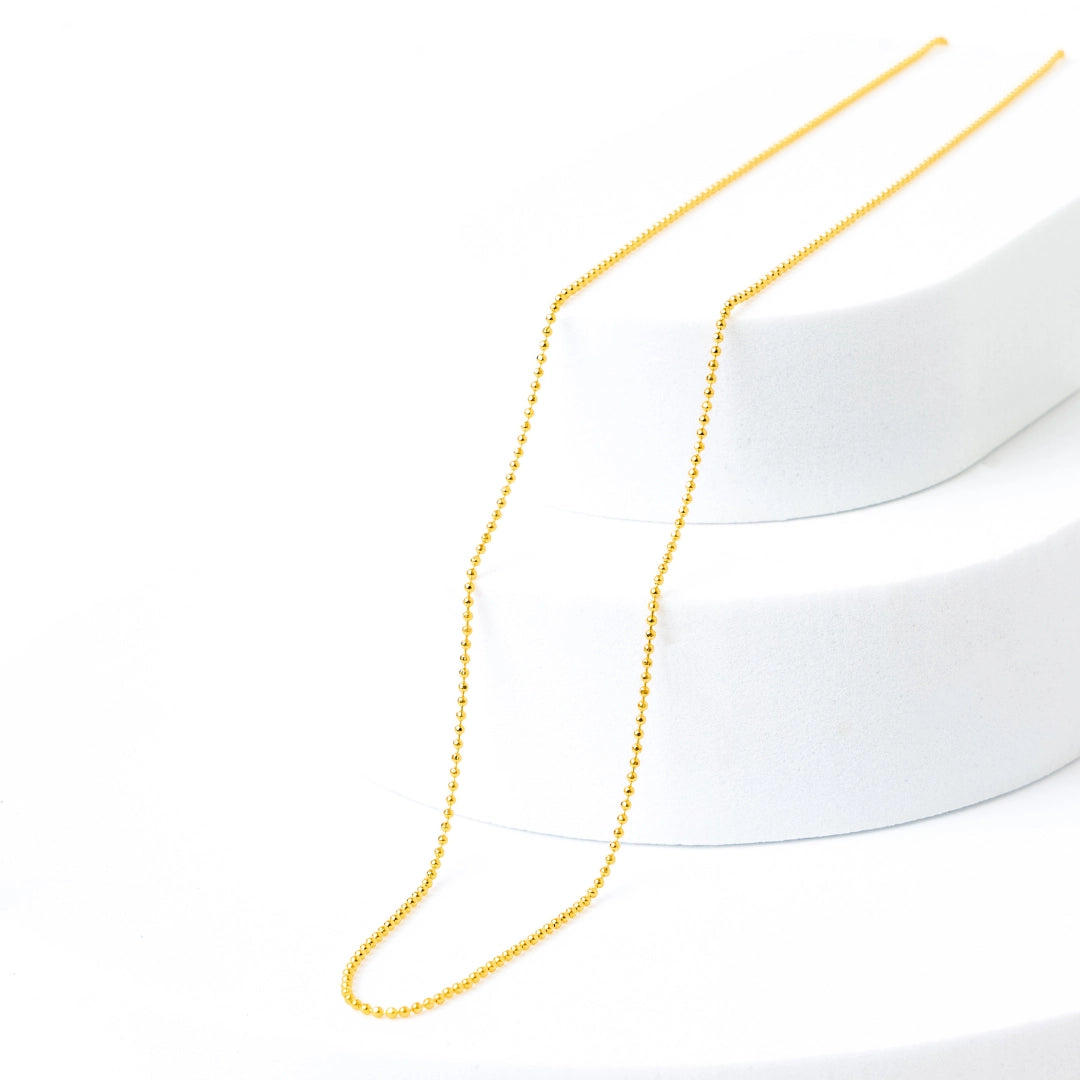 CADENA MILITAR 50CM  - ORO LAMINADO