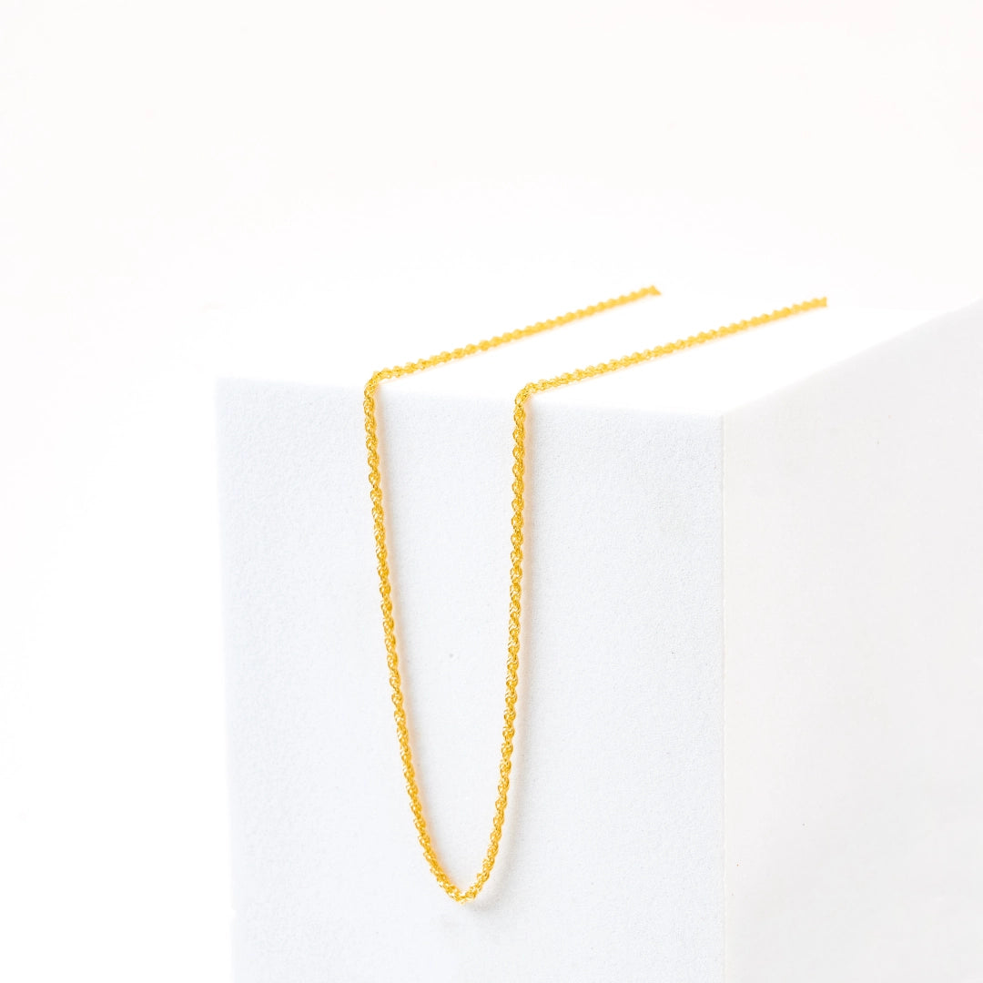 CADENA LAZO 50CM  - ORO LAMINADO