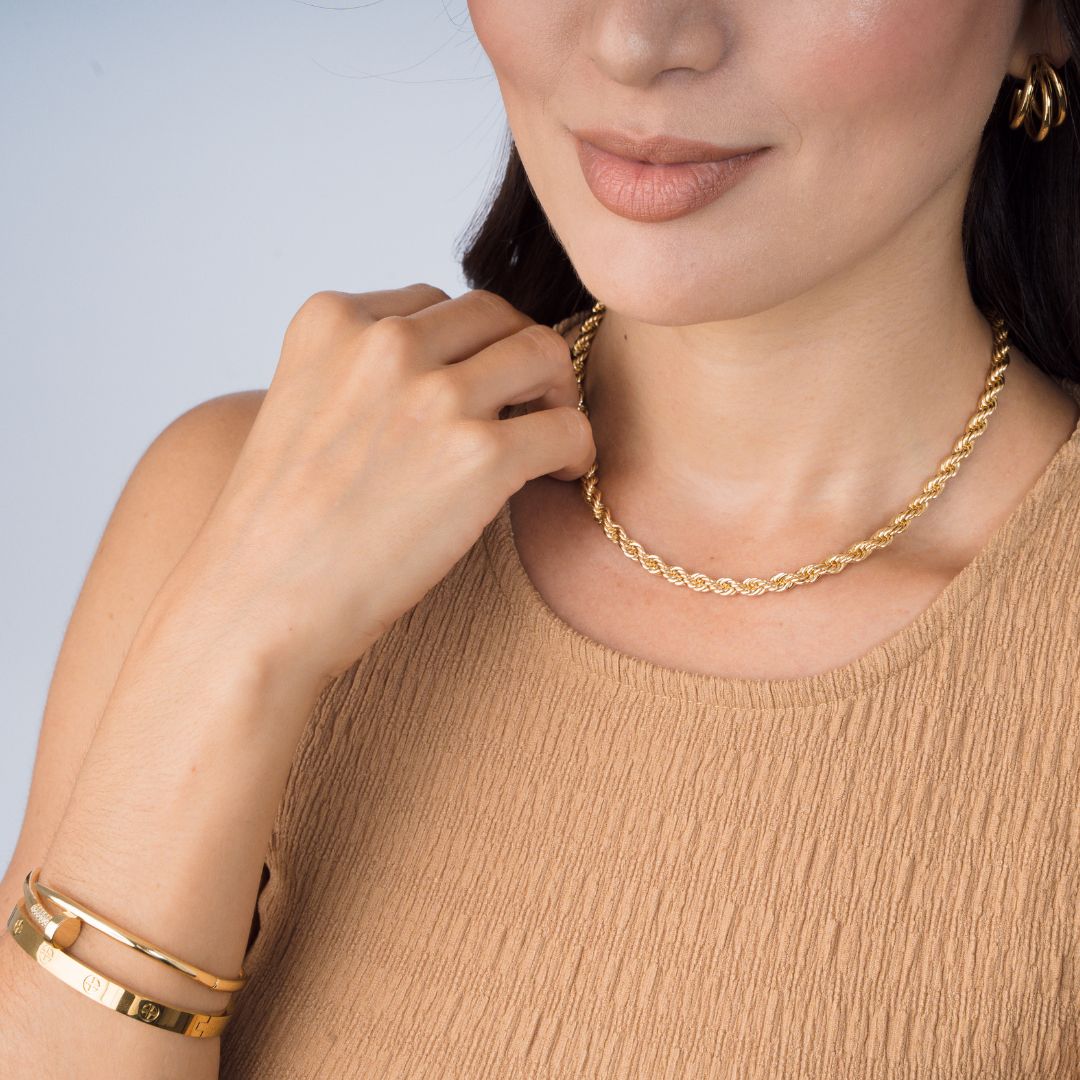 CADENA LAZO - BAÑO DE ORO